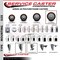 Service Caster 5'' Maroon Poly Swivel 1-1/4'' Expanding Stem Caster with Brake SCC-EX20S514-PPUB-MRN-TLB-114 - alternate 3